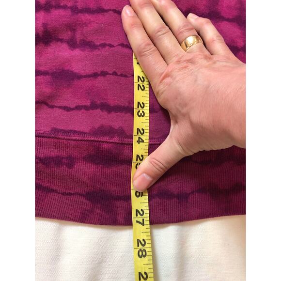 Athleta Sundown Pink & Purple tiedye sweatshirt  Oversized Modal/Poly/Lycra Med - Picture 8 of 9